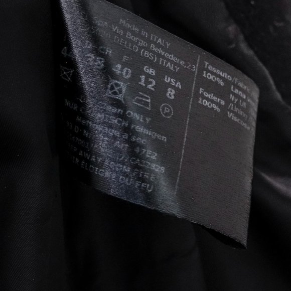 Cinzia Rocca Black Wool Coat - Picture 10 of 11